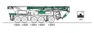 Vorschaubild 2 einer Mietmaschine vom Typ Mobilkran 100 Tonnen | Liebherr LTM 1100 5.3